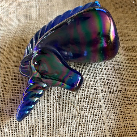 Vintage 80’s Crystal Unicorn Iridescent Colbalt blue - Picture 5 of 7